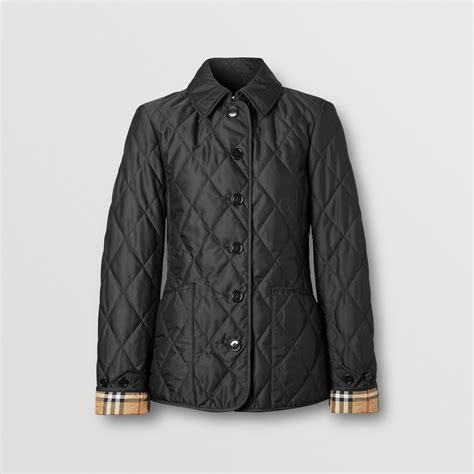 burberry quilted coat black|Burberry factory outlet.